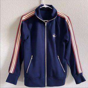 Vintage Simpson Sports Striped Track Jacket Unisex